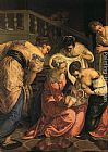 Jacopo Robusti Tintoretto Wall Art - The birth of St. John the Baptist - detail